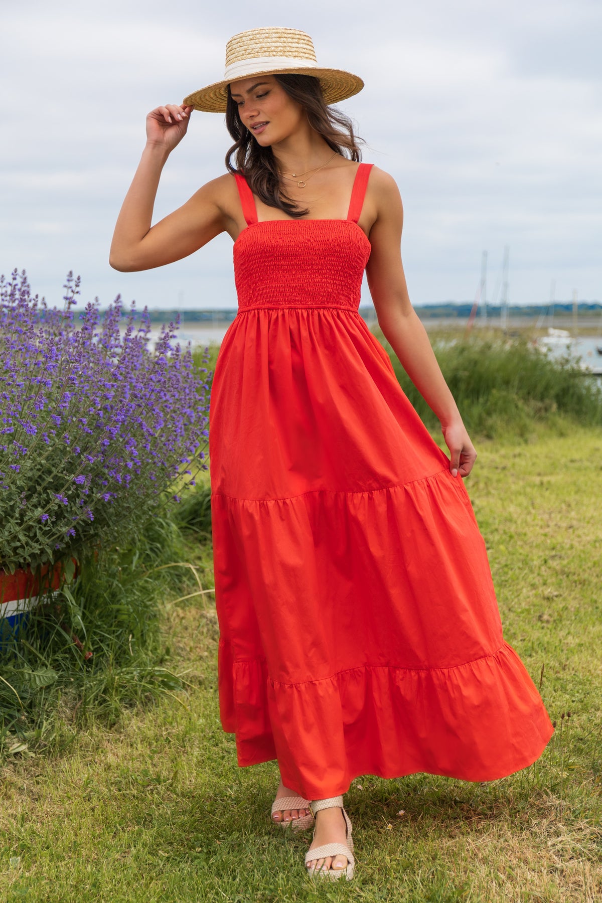 Coral clearance sun dress