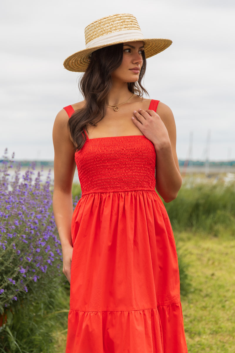 Lyra Coral Maxi Sun Dress