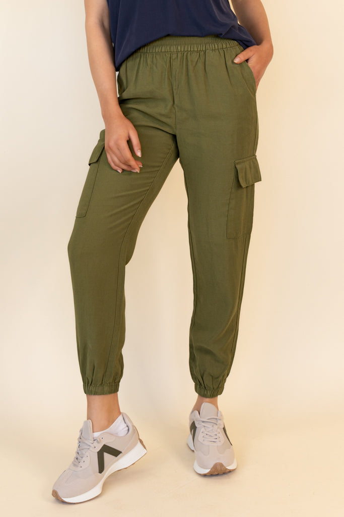 Aris Green Relaxed Cargo Joggers