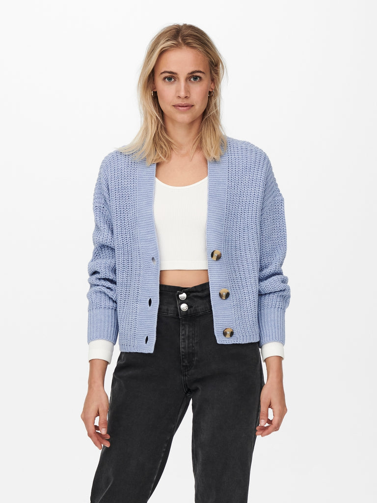 Carol Blue Buttoned Cardigan