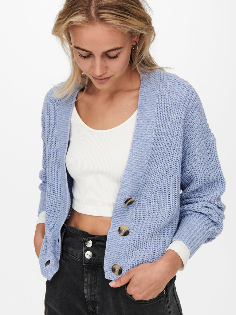 Carol Blue Buttoned Cardigan