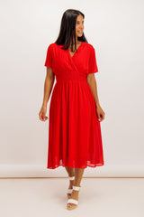 Red Maeve Midi Dress