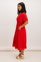 Red Maeve Midi Dress
