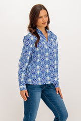 Blue Madison Riviera Print Shirt