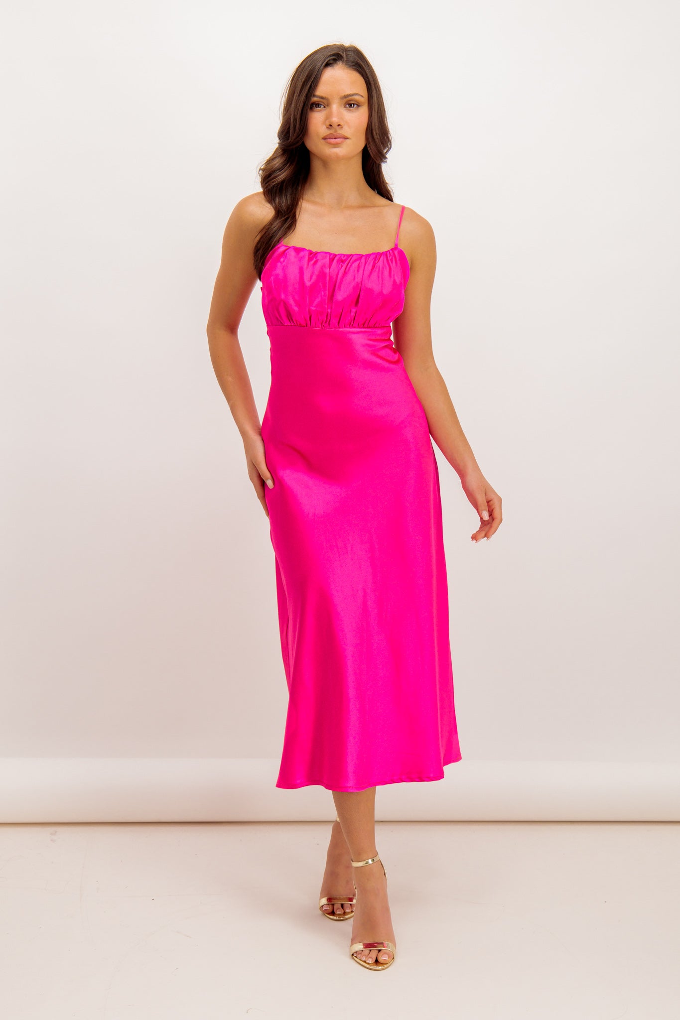 Fuschia best sale slip dress