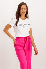 Vogue White Embellished Tee