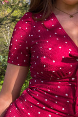 Bill Red & White Polka Dot Mini Dress