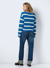 Serena Boatknit Striped Knit In Blue