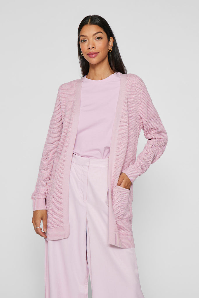 Dalo Pink Textured Cardigan