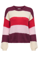 Badut Maroon & Pink Stripe Knit
