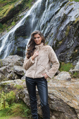 Vida Beige Faux Fur Jacket