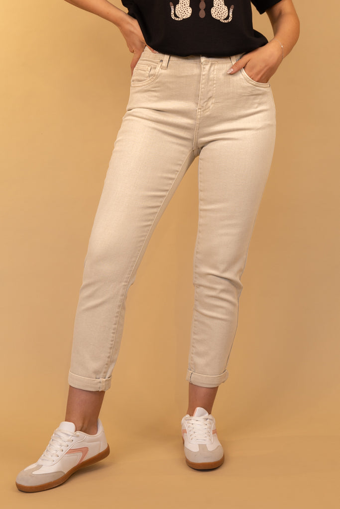 Beige Boyfriend Toxik Jeans