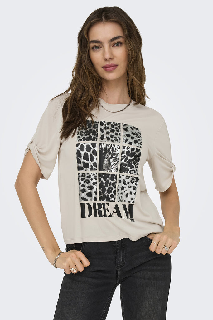 Free Life Stone Graphic Ruched Tee