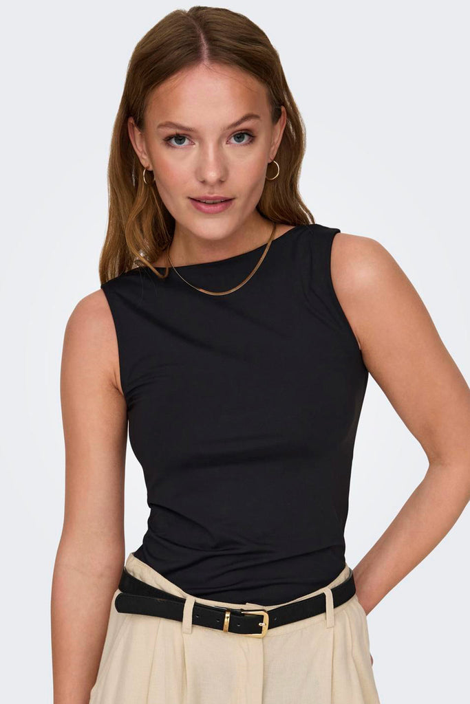 Lea Black Two Way Fit Top