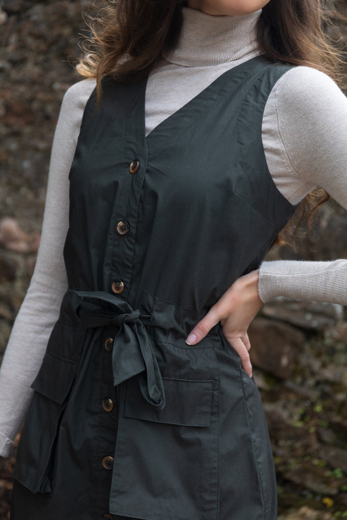 Elora Cargo Khaki Green Dress