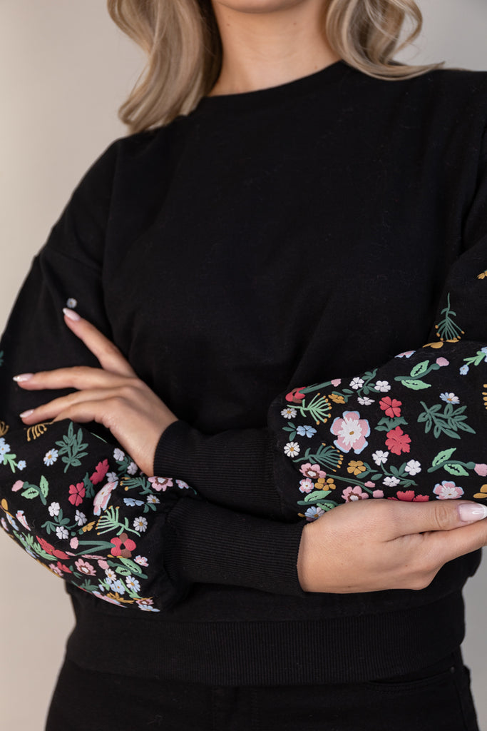 Brooke Embossed Floral Sweatshirt