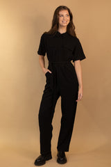 Henna Black Utility Jumpsuit