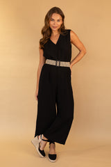 Imogen Black Belted Jumpsuit