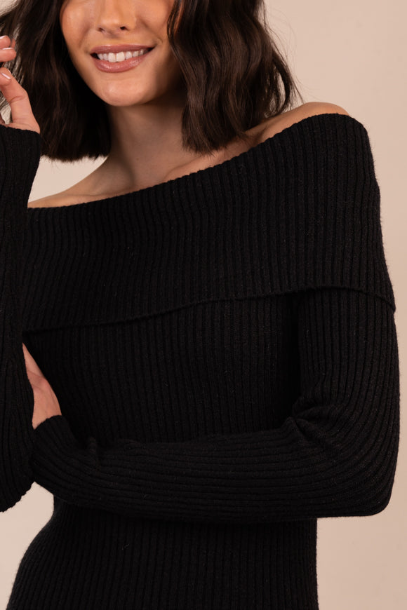 Katia Long Sleeve Off The Shoulder Dress