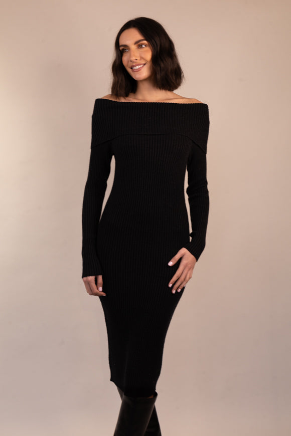 Katia Long Sleeve Off The Shoulder Dress