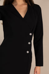 Rena Buttoned Blazer Dress