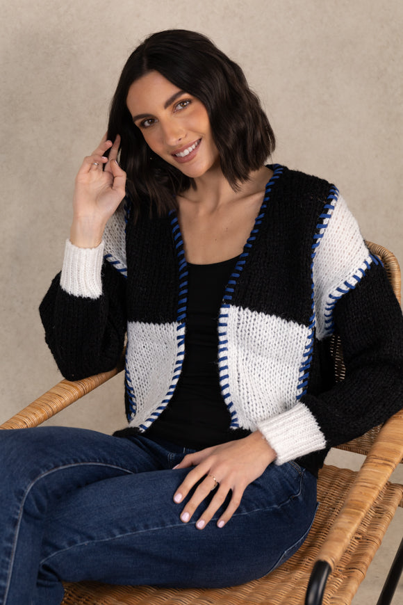 Denise Life Open Knit Cardigan