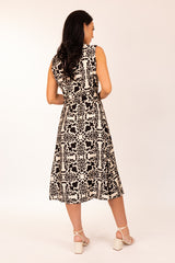 Dolly Cream & Black Print Shirt Dress