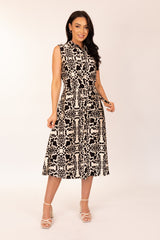 Dolly Cream & Black Print Shirt Dress