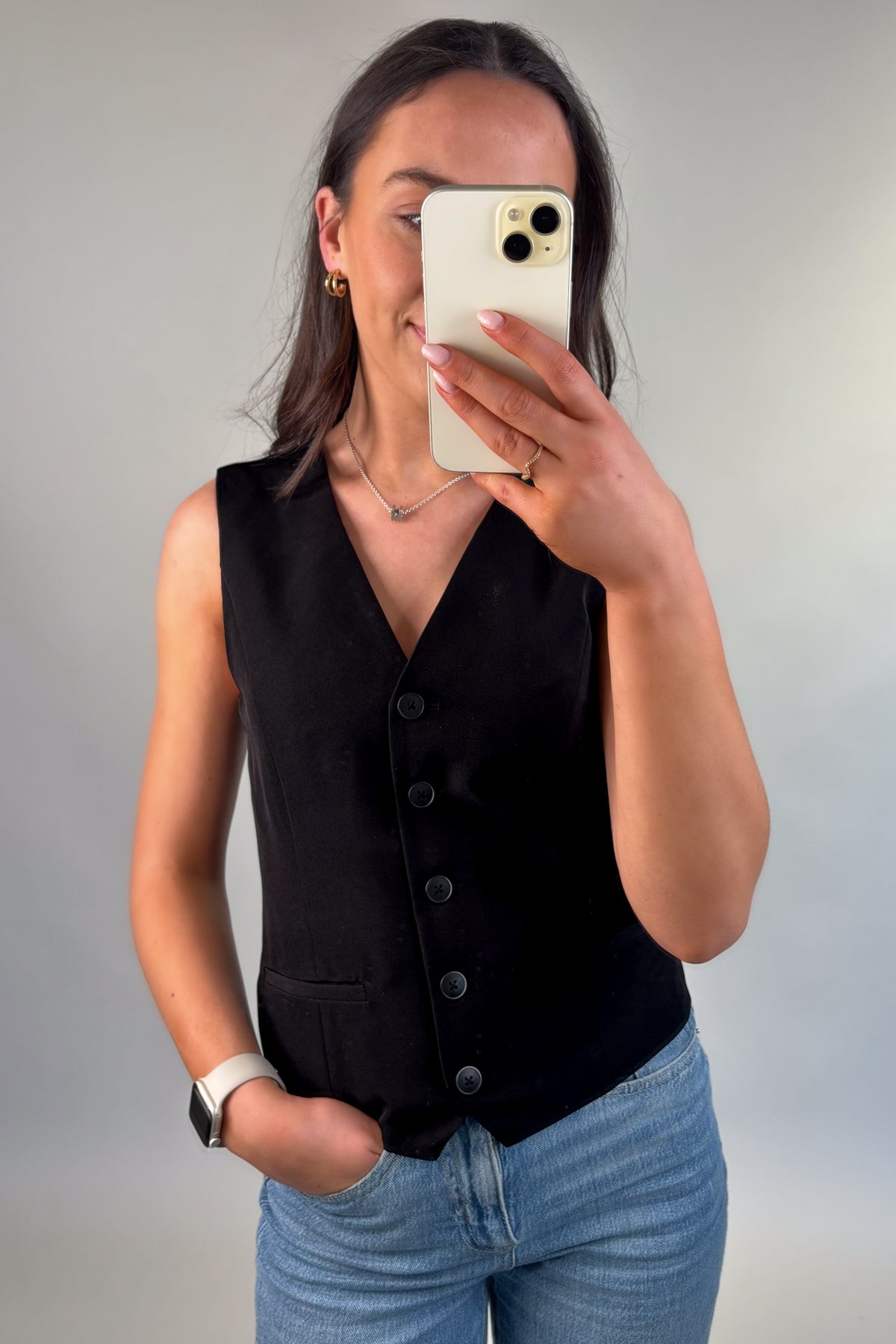 Iris Black Waistcoat