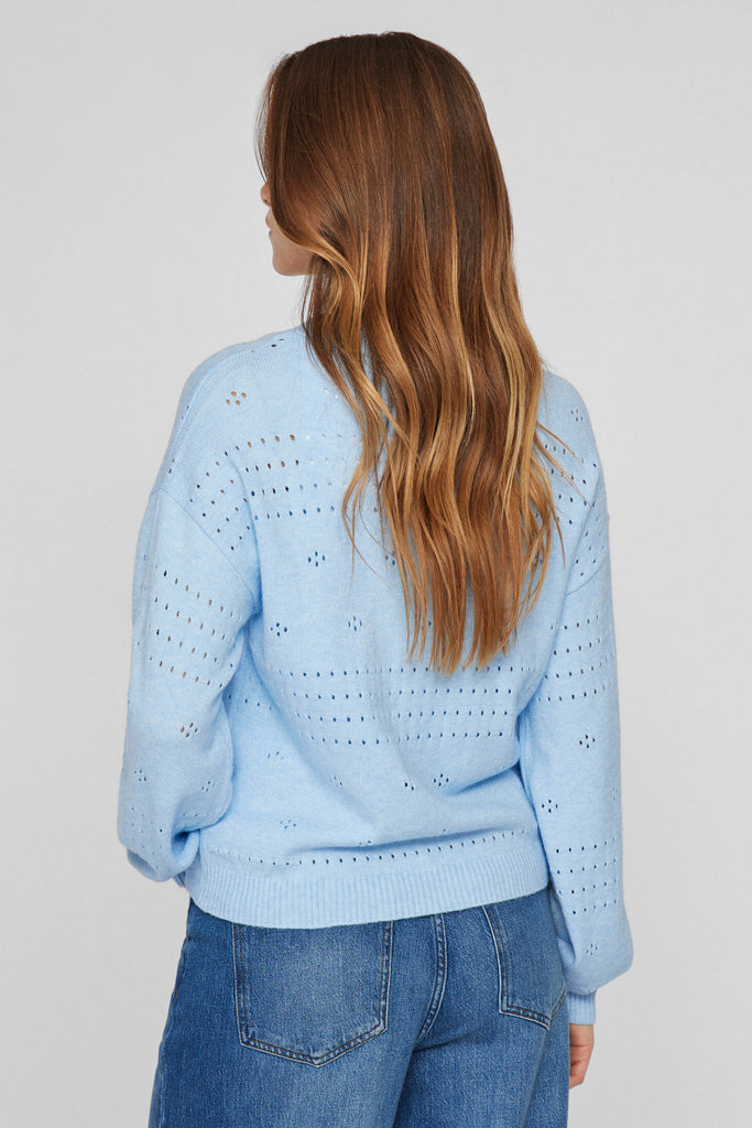 Viril V-Neck Blue Cardigan