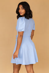 Alisa Pale Blue Skater Dress