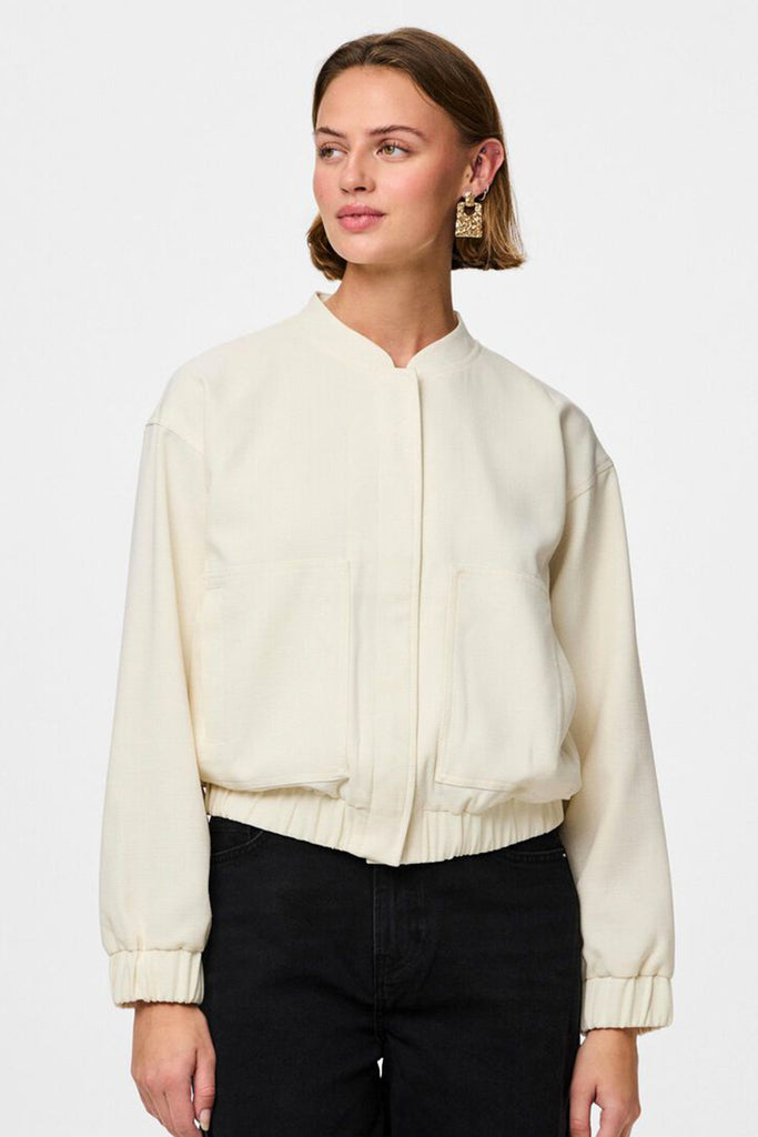 Annie Cream Bomber Jacket