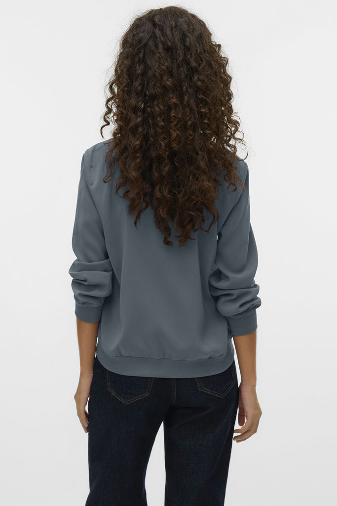 Coco Storm Grey Zip Bomber