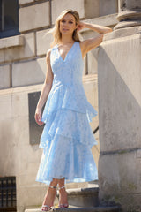 Romy Blue Tiered Dress