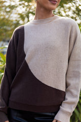 Marco Brown Colourblock Knit