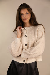 Eira Birch Button Teddy Cardigan