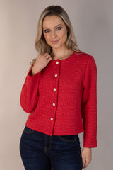 Matilda Red Buttoned Cardigan