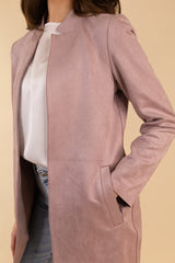 Soho Pale Violet Faux Suede Jacket