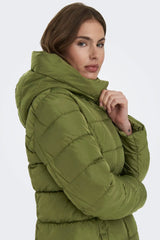 Lina Green Puffer Hooded Coat