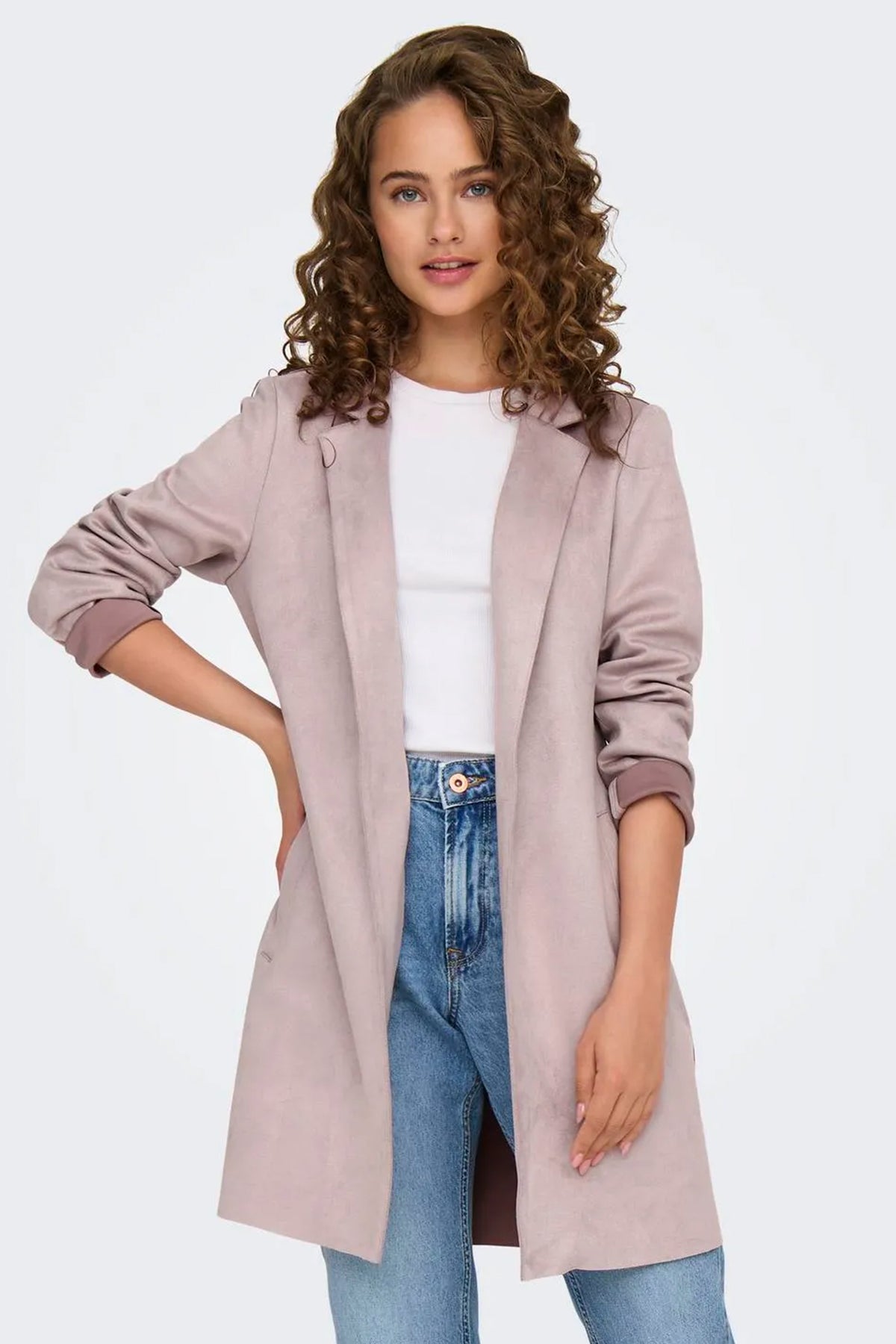 Soho Pale Violet Faux Sude Jacket