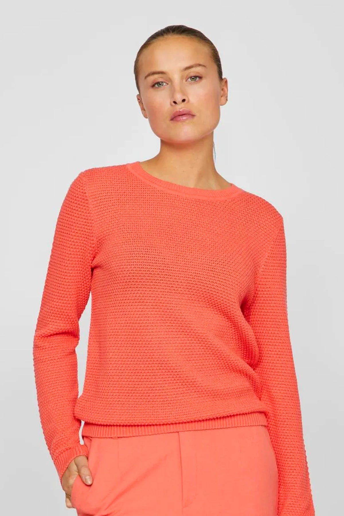 Dalo O-Neck Coral Knit Jumper