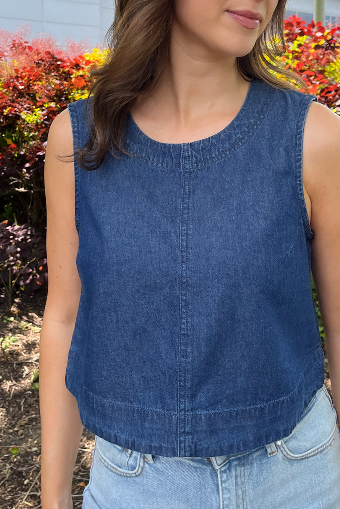 Tenim Medium Blue Denim Top