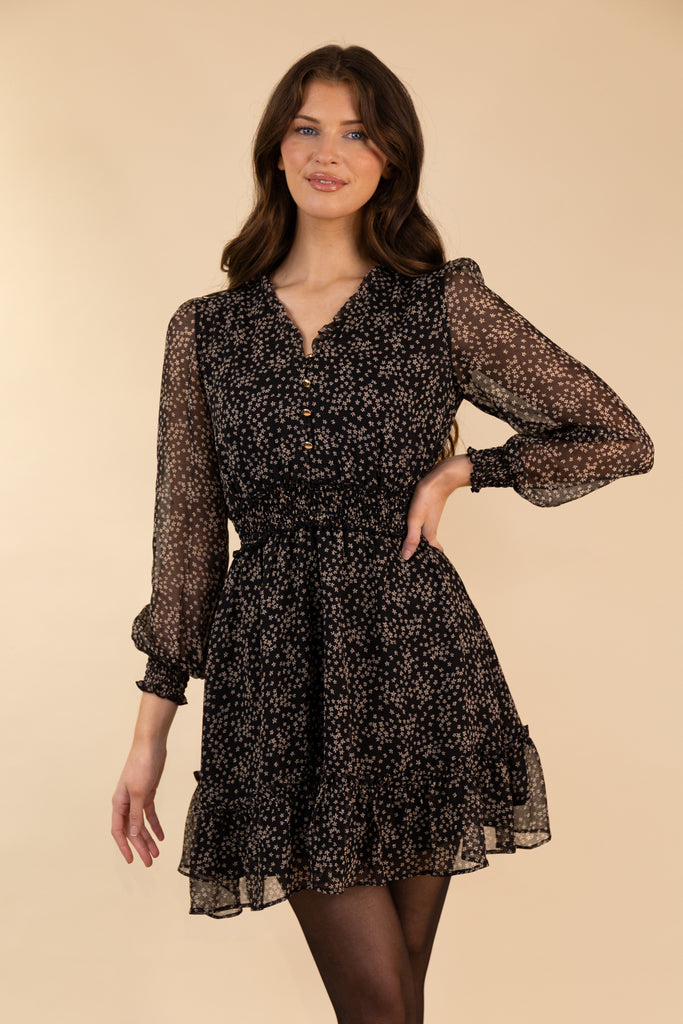 Lily Black & White Mini Dress
