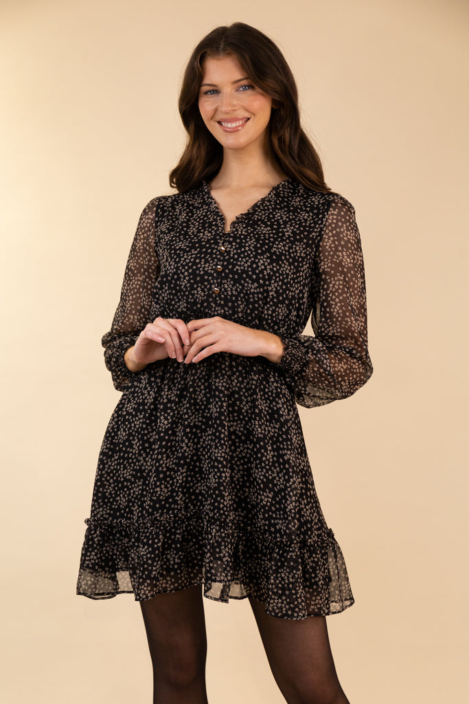 Lily Black & White Mini Dress