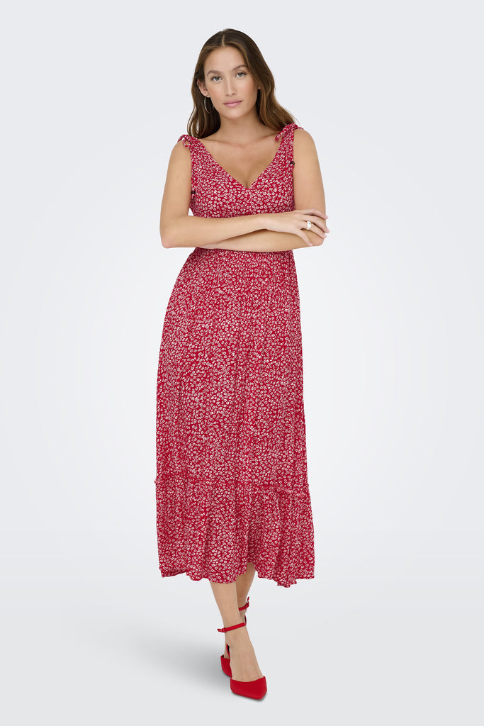 Fernanda Red Floral Ditsy Dress