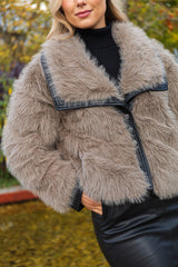 Pisa Faux Fur & Leather Jacket