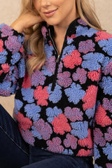 Mae Pink & Blue Floral Fleece Fleece