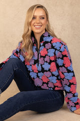 Mae Pink & Blue Floral Fleece Fleece