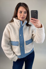 Jolene Denim & Sherpa Mix Jacket