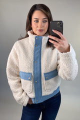 Jolene Denim & Sherpa Mix Jacket